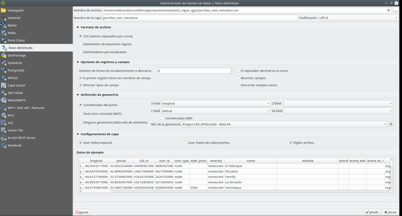 Loading a CSV file