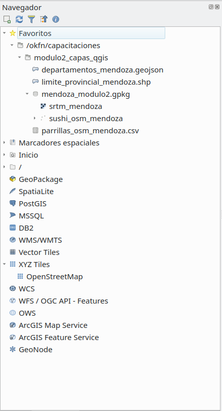 Module 2 files in the Browser Panel