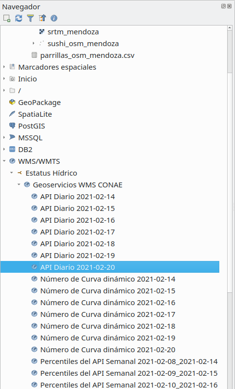 The LiPAD 100-year Flood Hazard WMS added in the Browser Panel