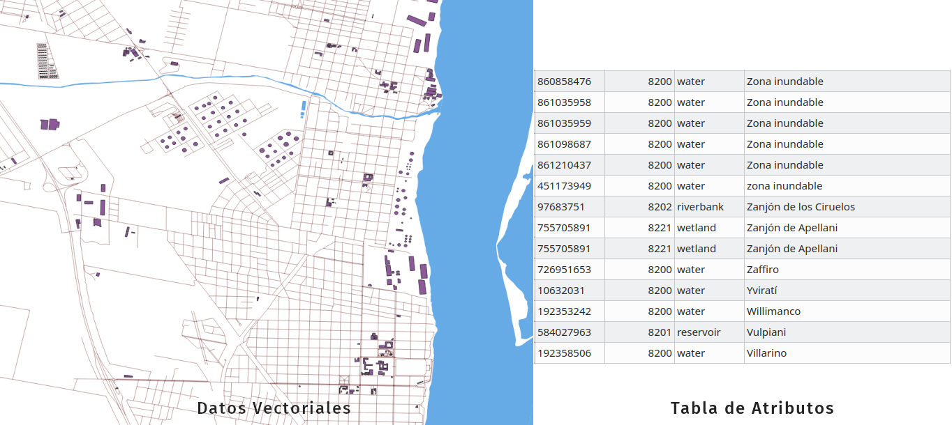 vector data with attribute table