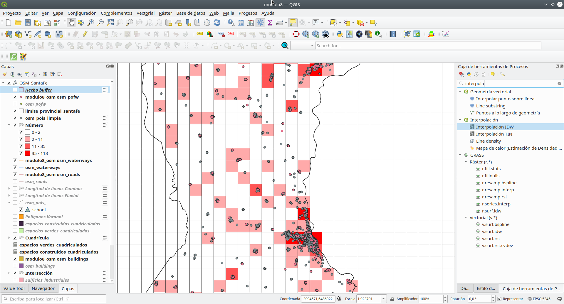 Interpolation methods available in QGIS