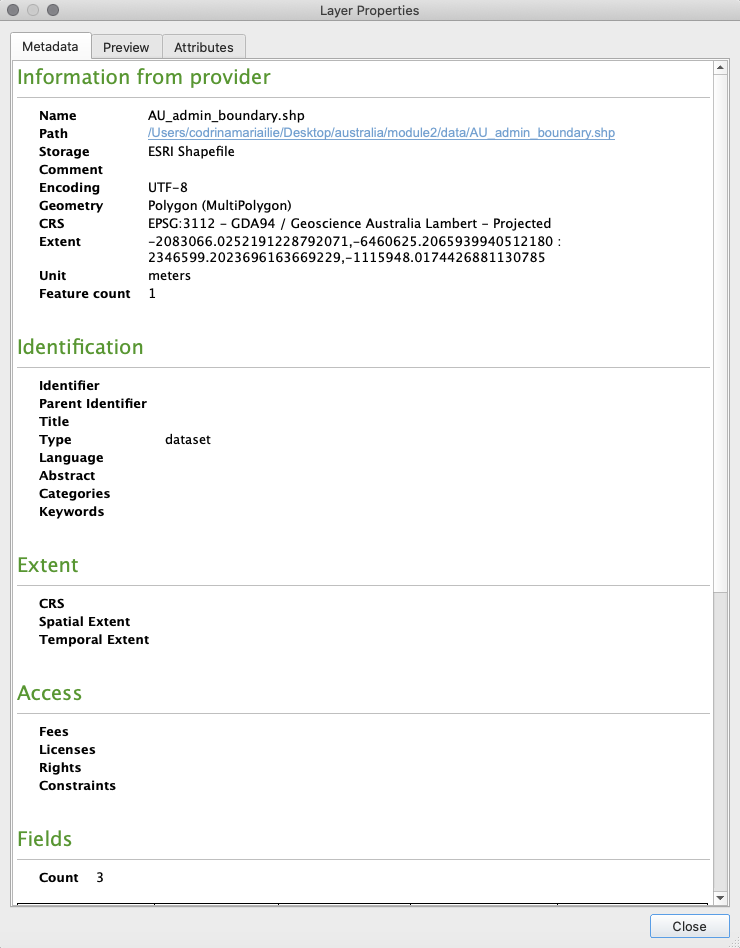 Layer Properties from Browser Panel