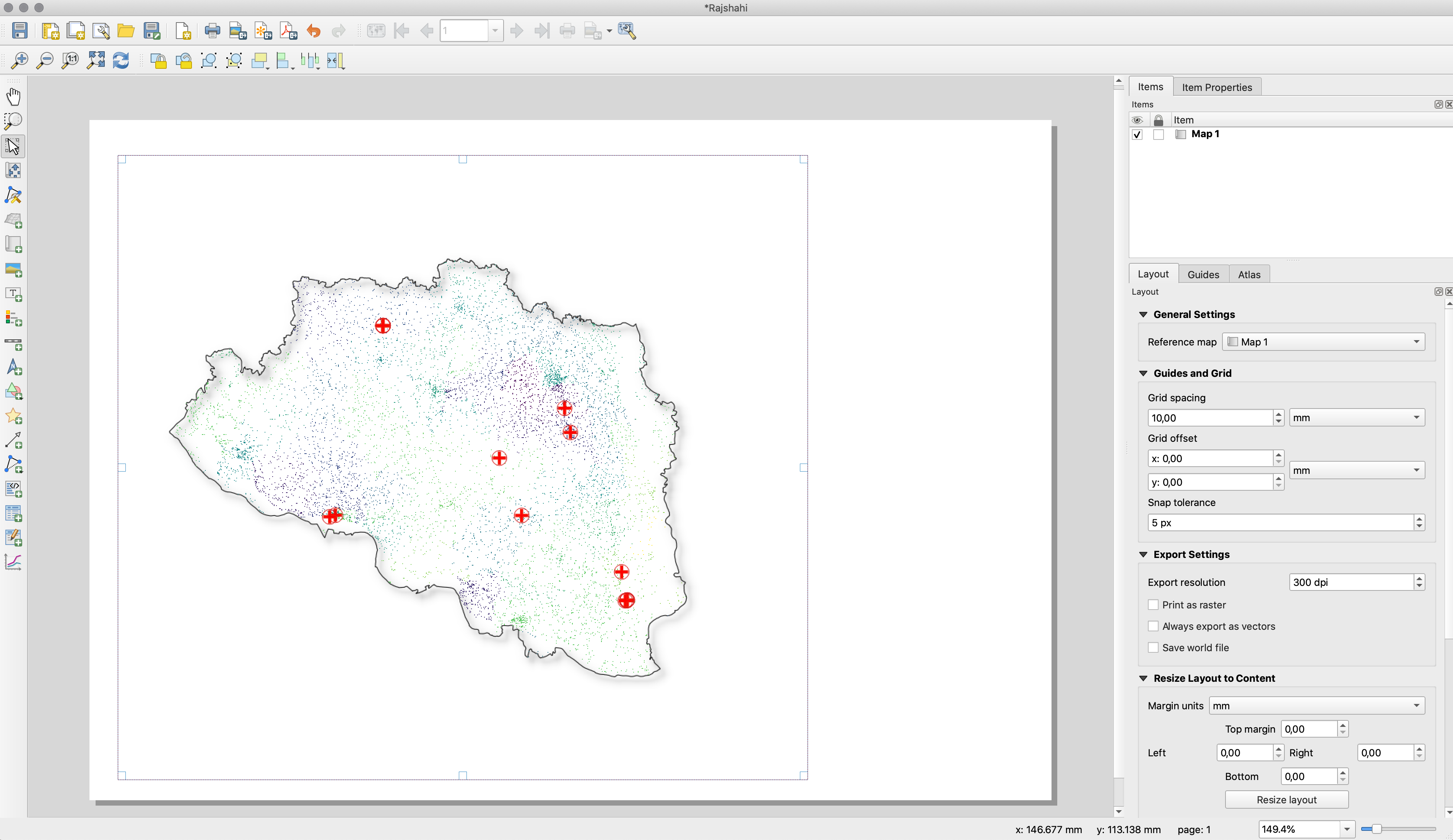 Add map to Print Layout