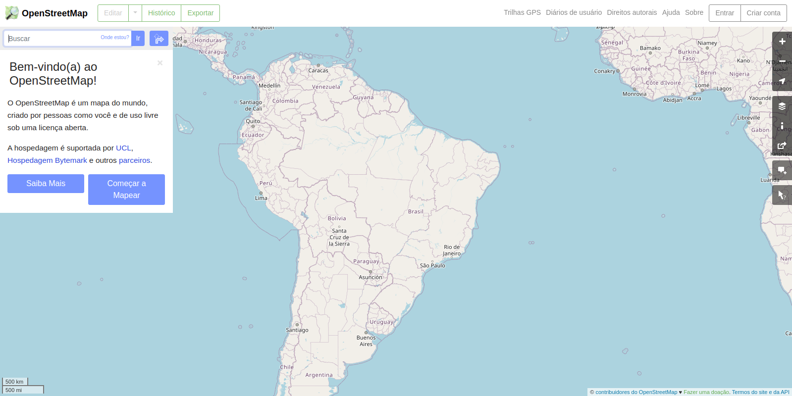 Site do OpenStreetMap