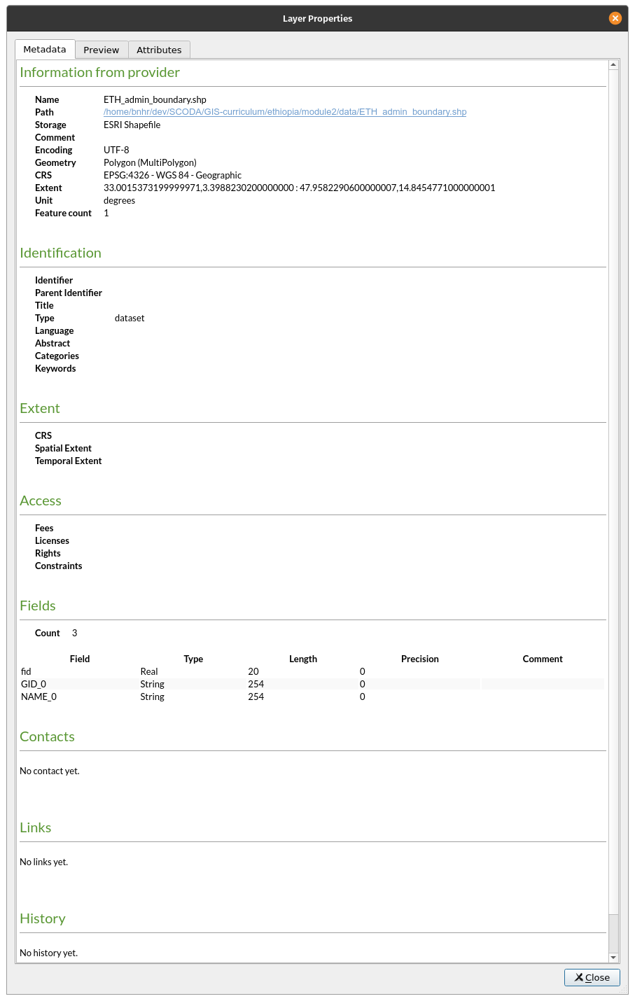 Layer Properties from Browser Panel