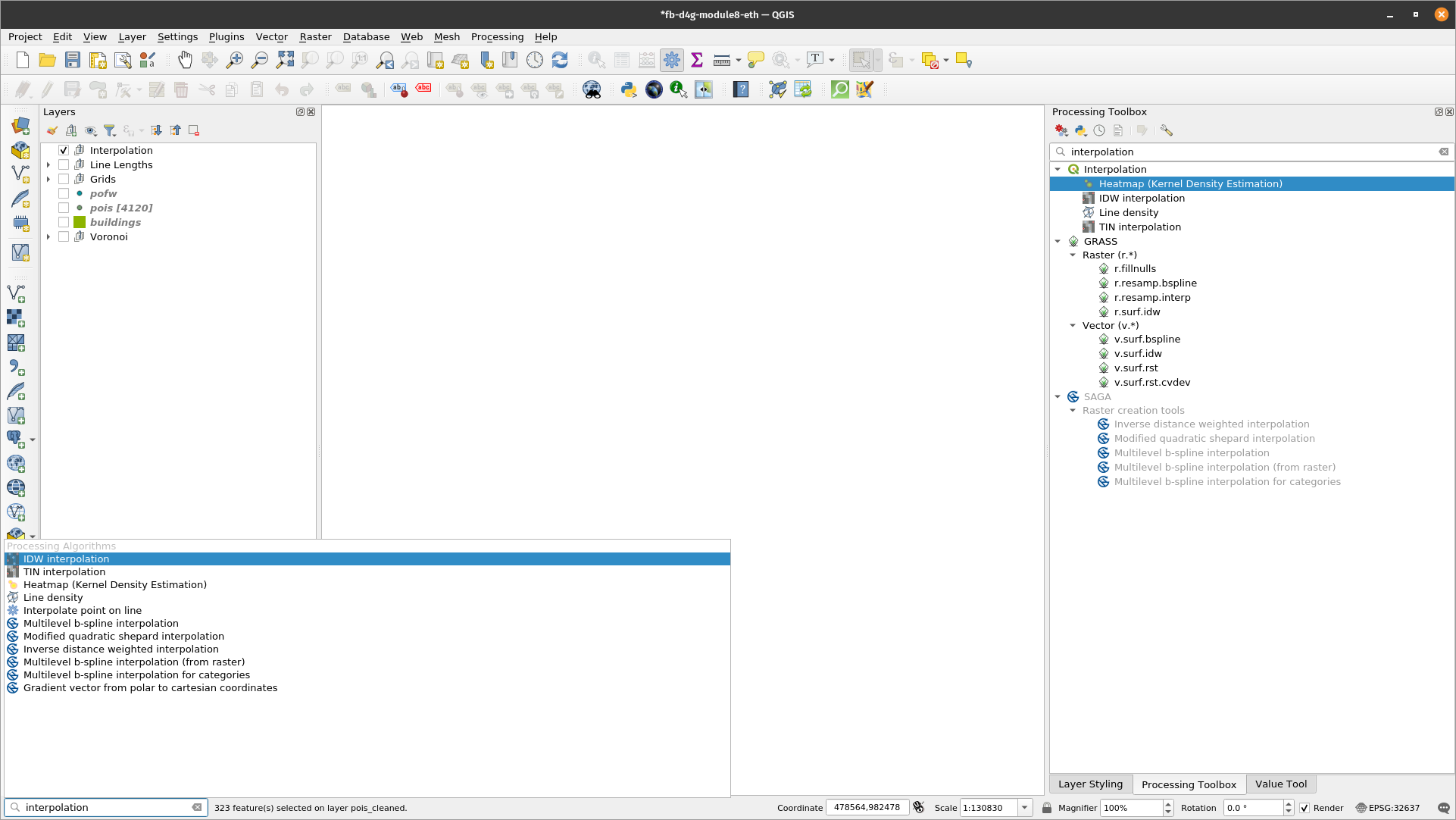 Interpolation methods available in QGIS