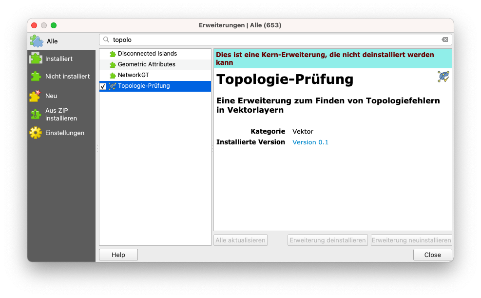 Topologie-Prüfung-Plugin