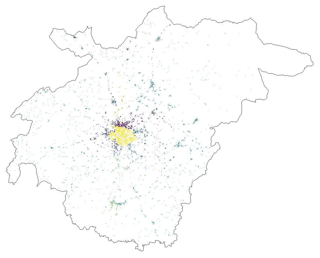 Population density of Ashanti region, Ghana