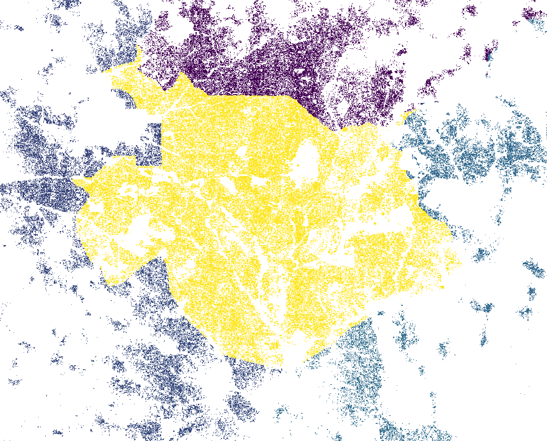 Zoomed-in map