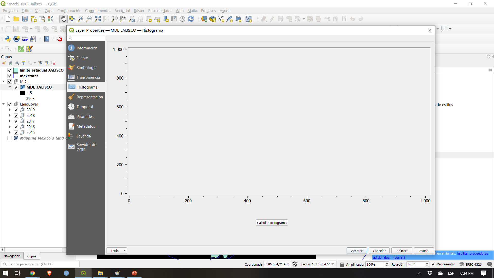 Histogram window