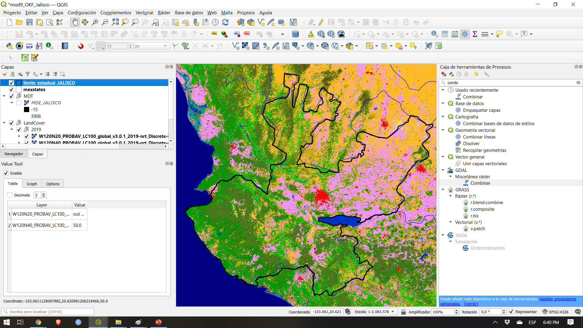 Using a vector mask to extract the raster data on a specific region