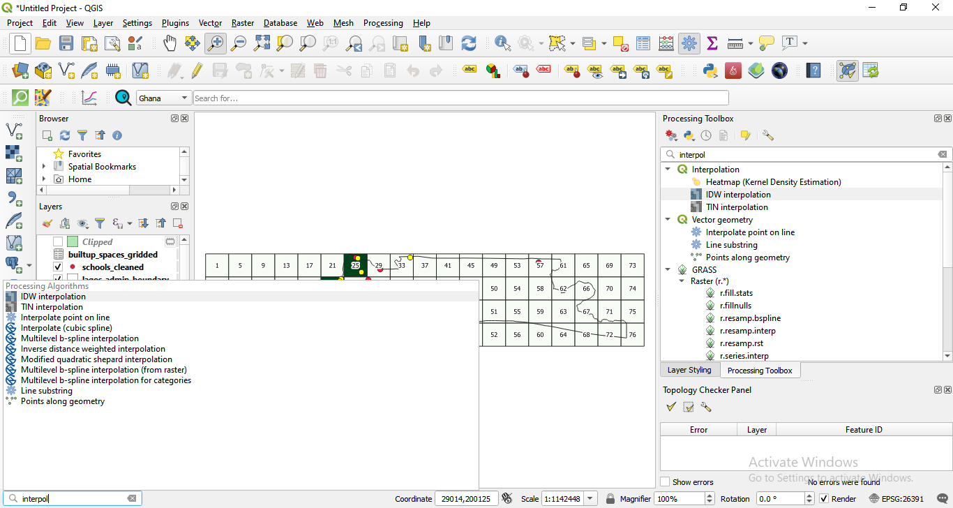 Interpolation methods available in QGIS