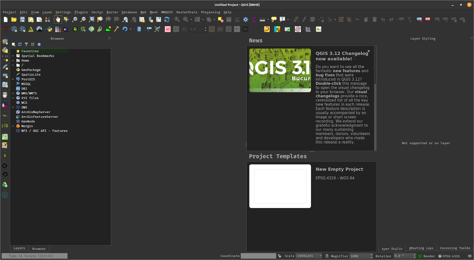 QGIS interface with some customizations