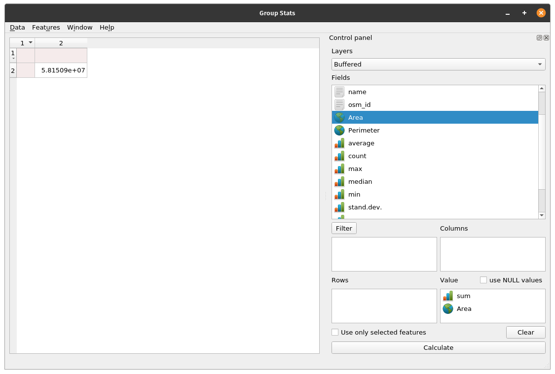 Calculate area for the newly obtained layer, then calculate using GroupStats the total sum