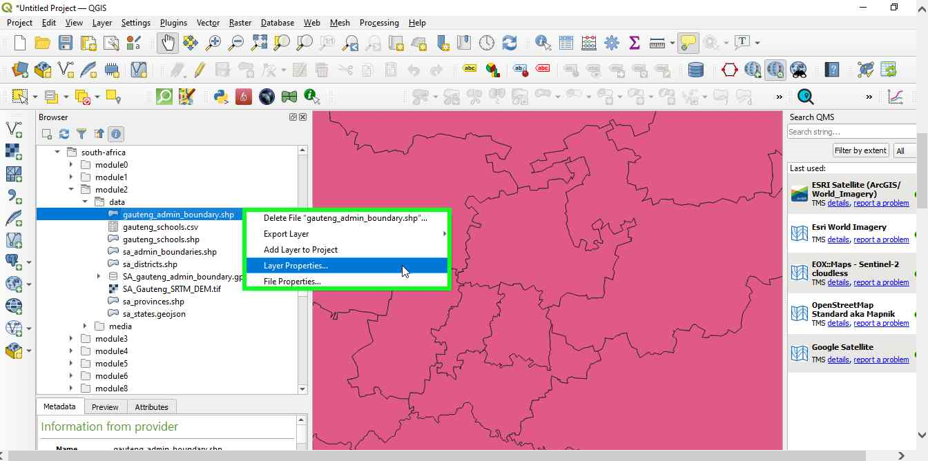 Checking Layer Properties