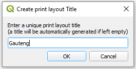 Naming the Print Layout