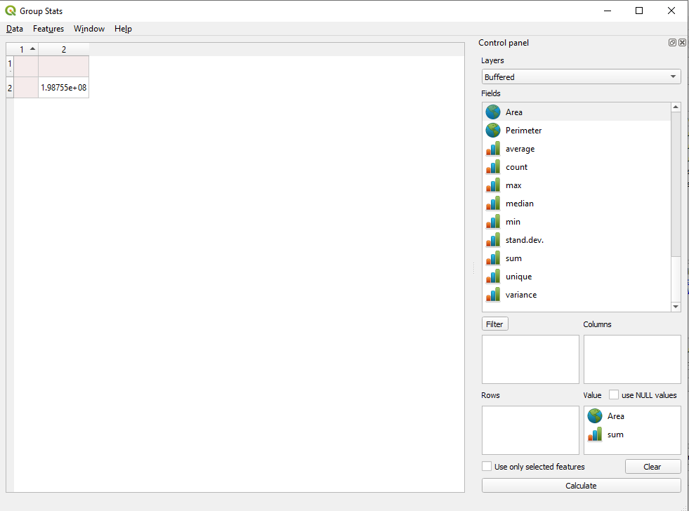 Calculate area for the newly obtained layer, then calculate using GroupStats the total sum