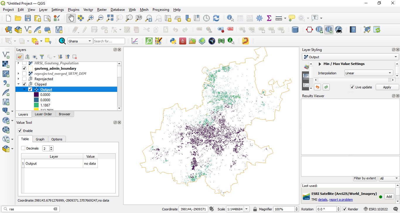 Using Value Tool to check results of Raster Calculator