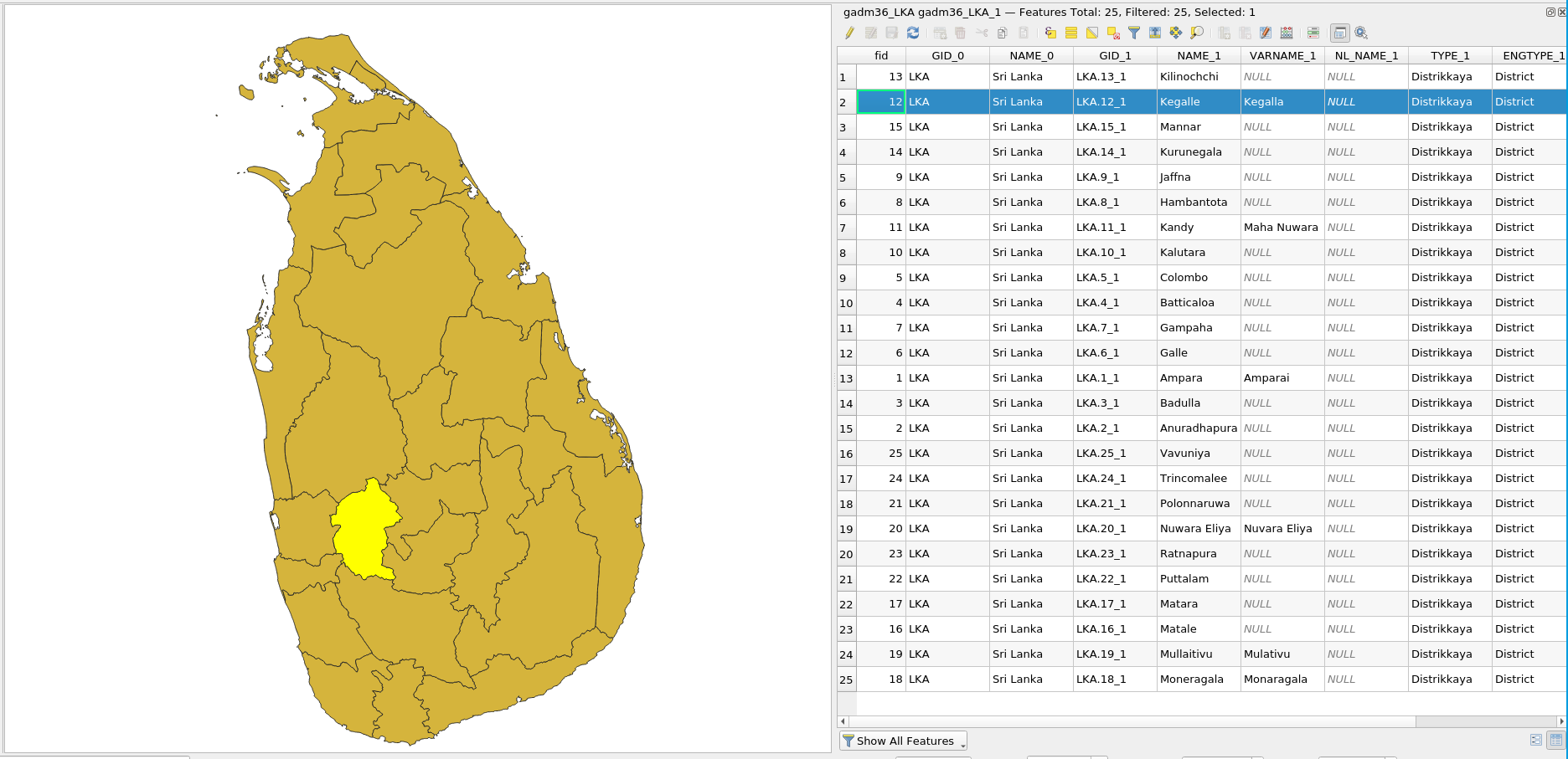 Vector data model