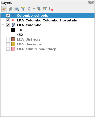 Layers Panel with all layers loaded