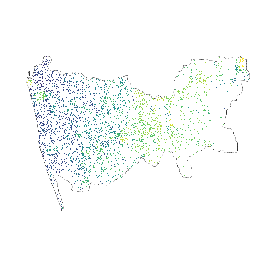 Population density of Colombo Province, Sri Lanka