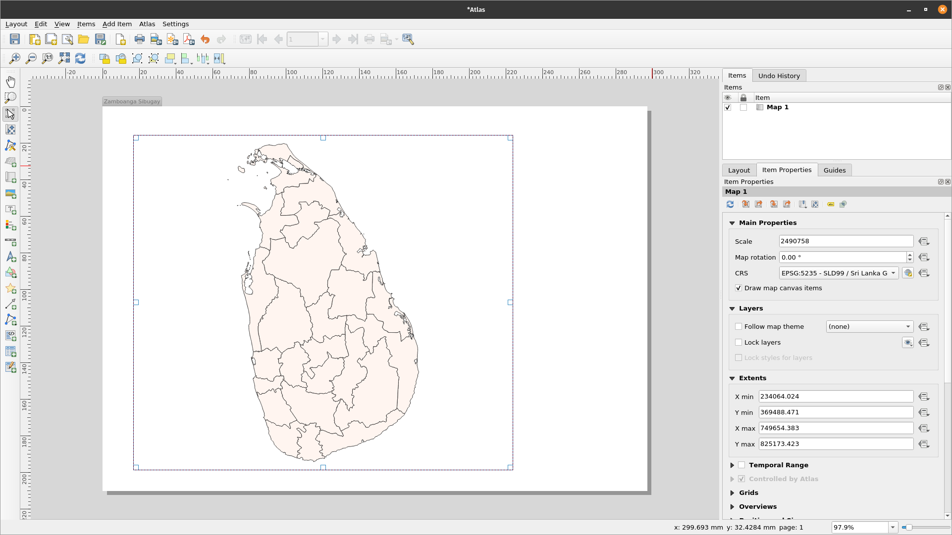 Atlas Print Layout