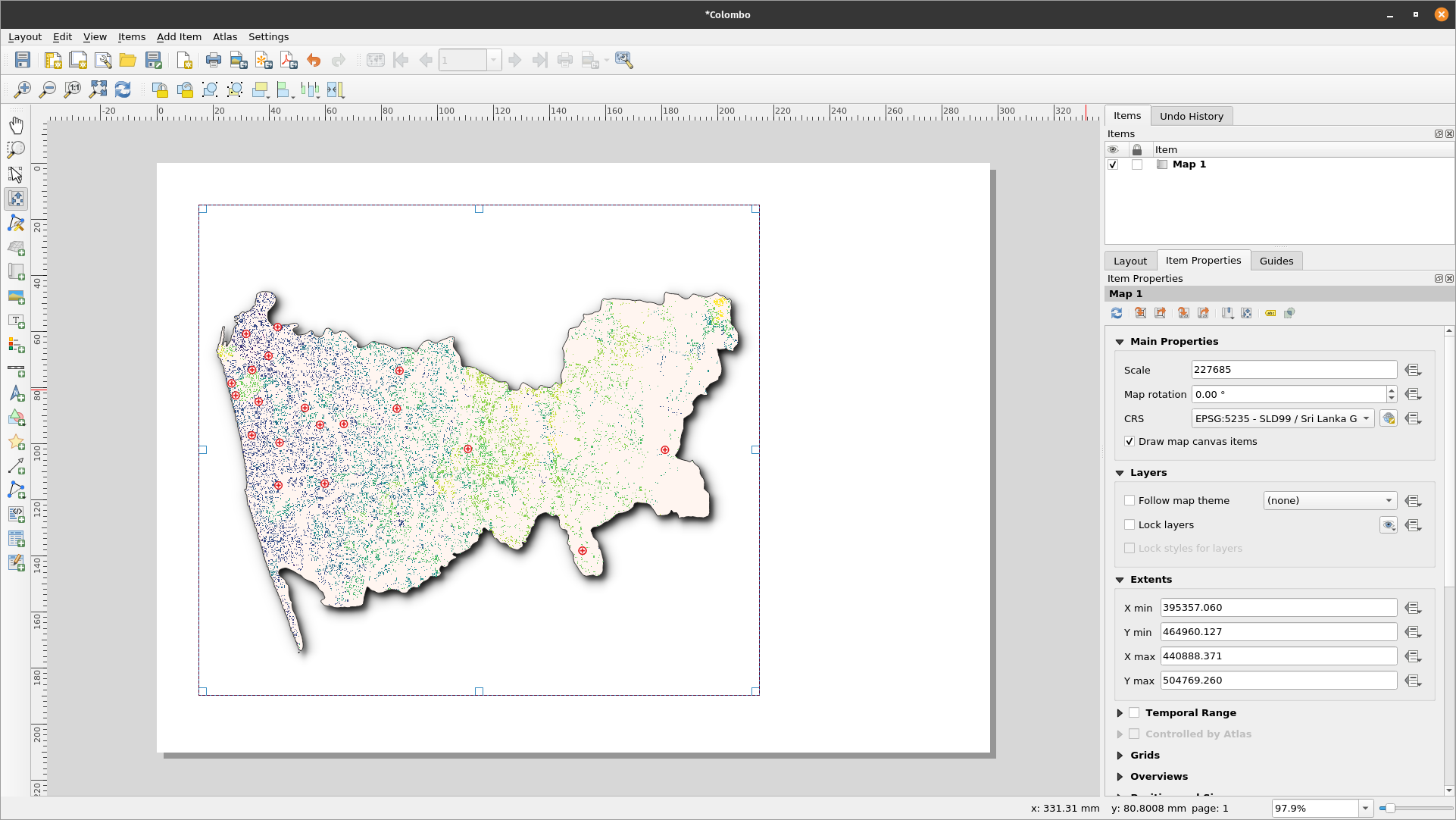 Add map to Print Layout