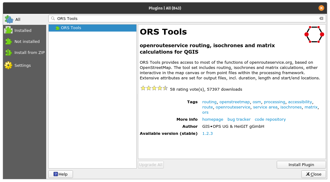 ORS Tools plugin